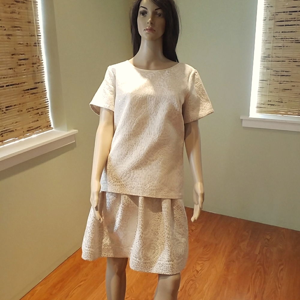 Pink Tartan Skirt & Top By Canadian designer Ivory Gold L/14